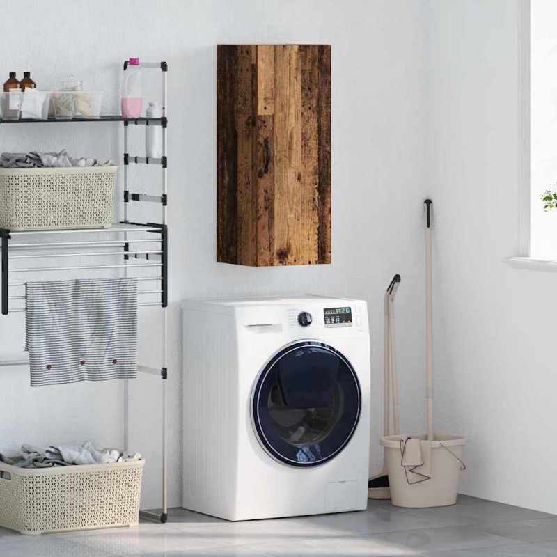 vidaXL Επιτοίχιο ντουλάπι Παλιό Ξύλο 34,5 x 34 x 90 εκ.