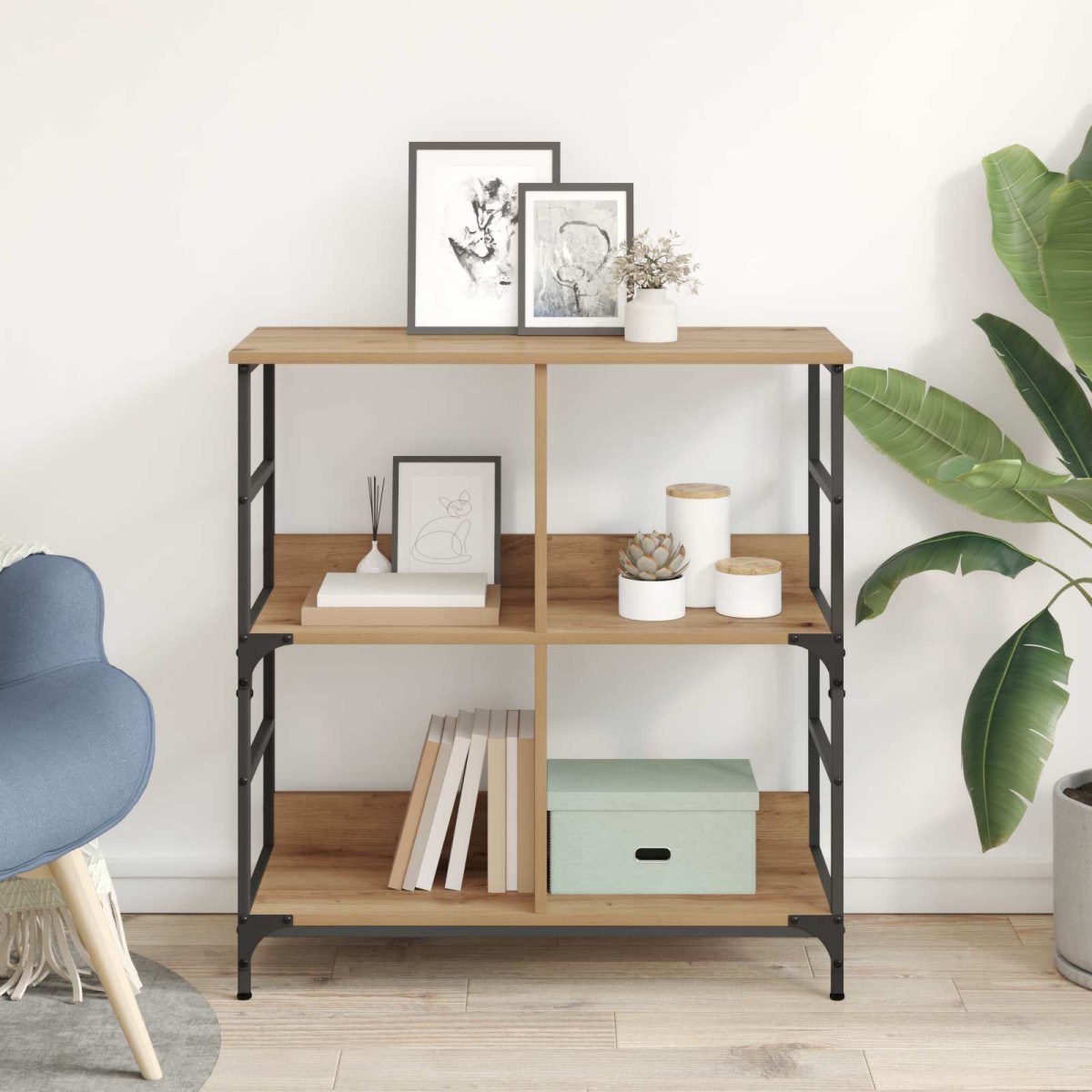 vidaXL Ράφι Βιβλίων 4 επίπεδα 78.5 x 33 x 82 εκ Επεξεργασμένο Ξύλο