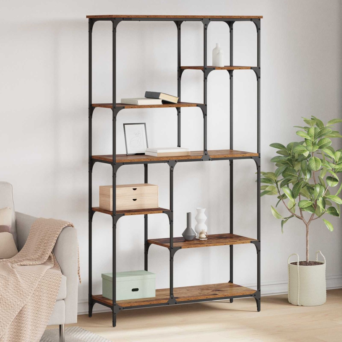 vidaXL Ράφι Βιβλίων 5 επίπεδα 99 x 35,5 x 176 cm Επεξεργασμένο Ξύλο