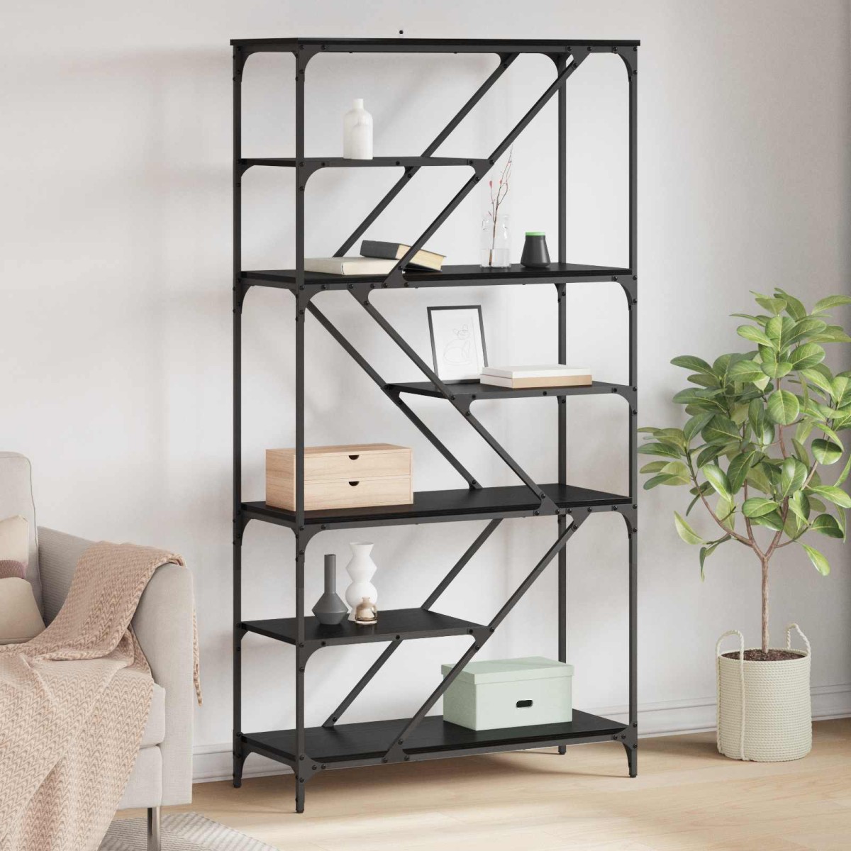 vidaXL Ράφι Βιβλίων 9 επίπεδα 91 x 36 x 176 εκ Επεξεργασμένο Ξύλο
