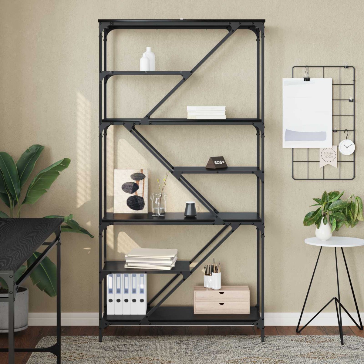 vidaXL Ράφι Βιβλίων 9 επίπεδα 91 x 36 x 176 εκ Επεξεργασμένο Ξύλο