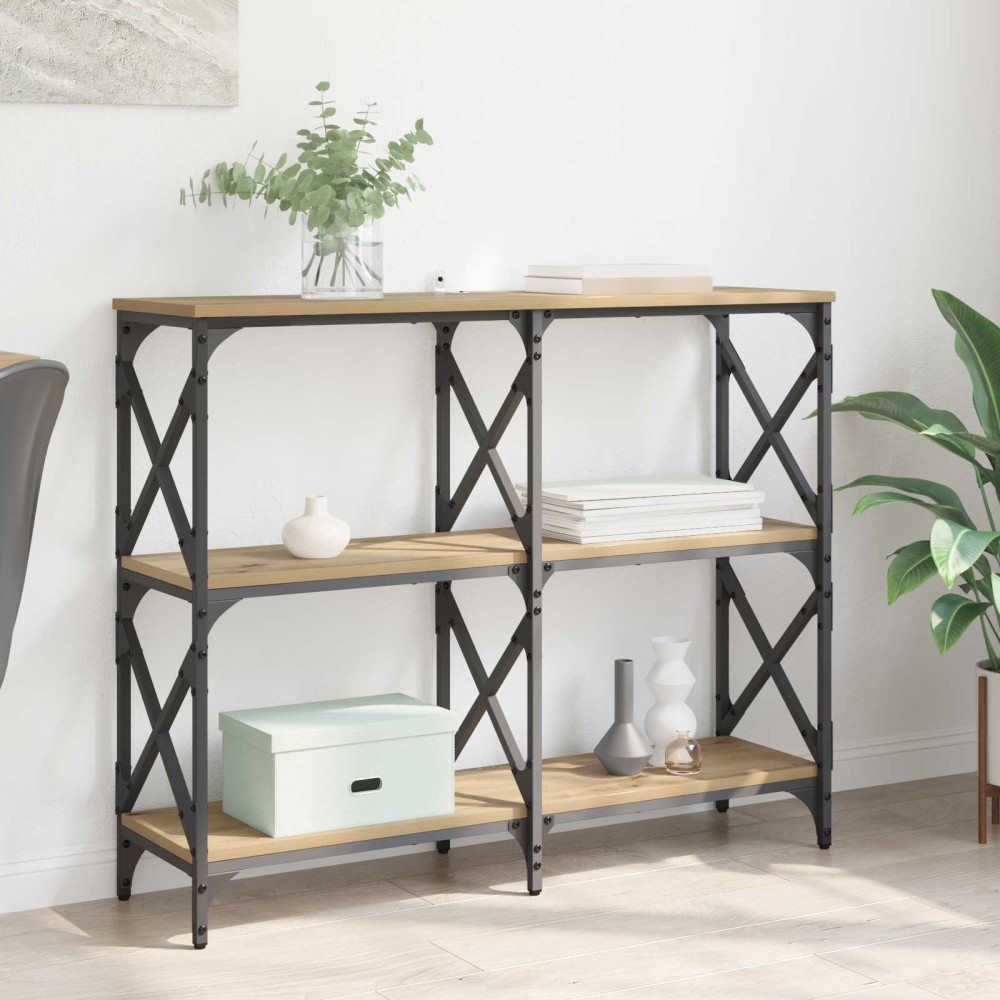 vidaXL Τραπέζι κονσόλας Artisan Oak 100 x 28 x 80,5 εκ.