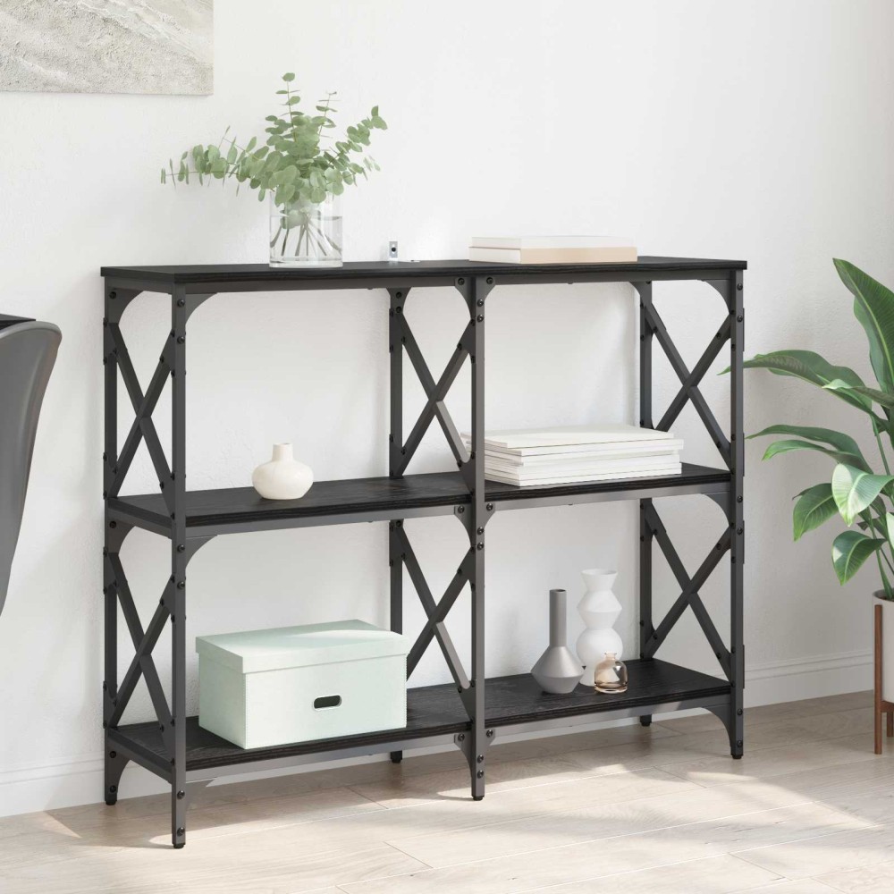 vidaXL Τραπέζι κονσόλας Μαύρη Οξυά 100 x 28 x 80,5 εκ.