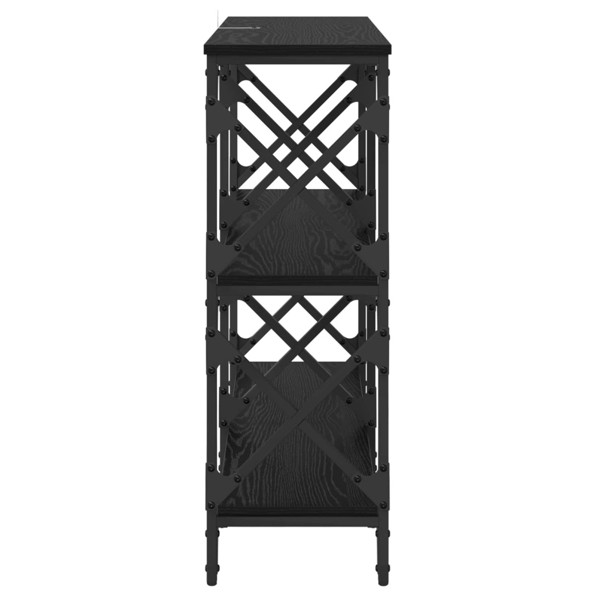 vidaXL Τραπέζι κονσόλας Μαύρη Οξυά 100 x 28 x 80,5 εκ.
