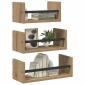 vidaXL Σετ ραφιών τοίχου 3 τμχ. Artisan Oak 40x16x14εκ.