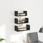vidaXL Σετ ραφιών τοίχου 3 τμχ. Μαύρη Οξυά 40x16x14εκ.