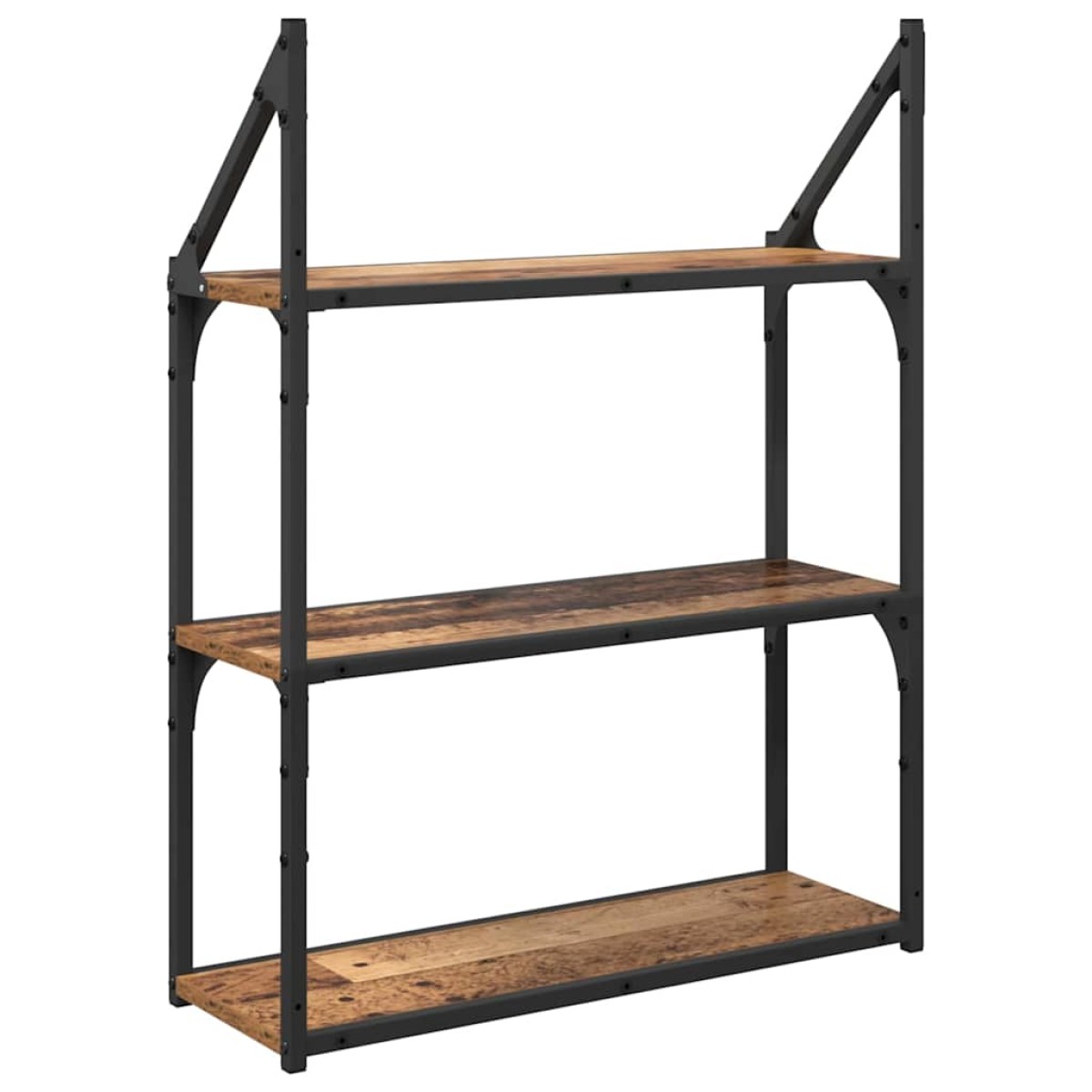 vidaXL Ράφι Τοίχου Επιτοίχιο Παλιό Ξύλο 60 x 21 x 78,5 cm