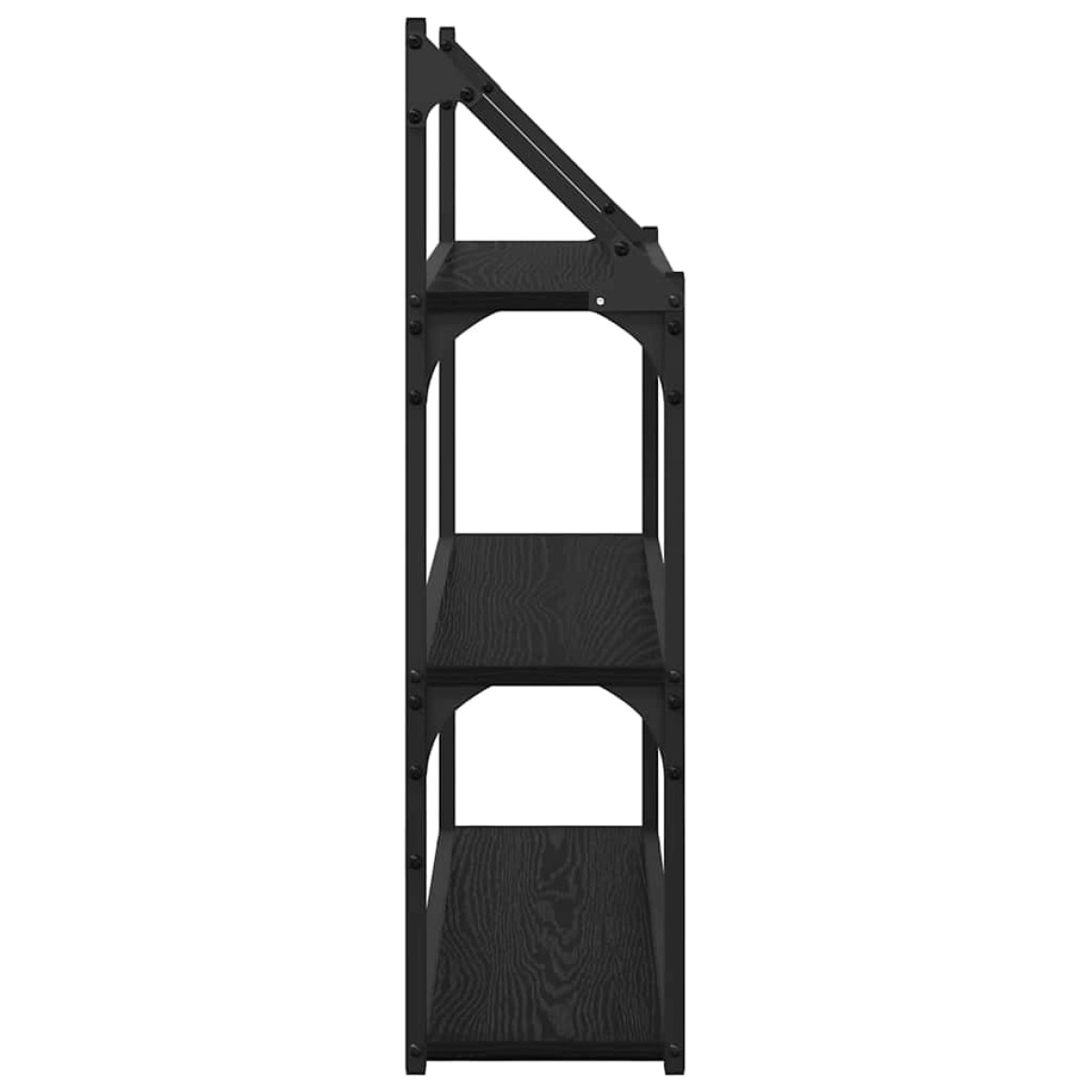 vidaXL Ράφι Τοίχου Επιτοίχιο Μαύρη Οξυά 60 x 21 x 78,5 cm