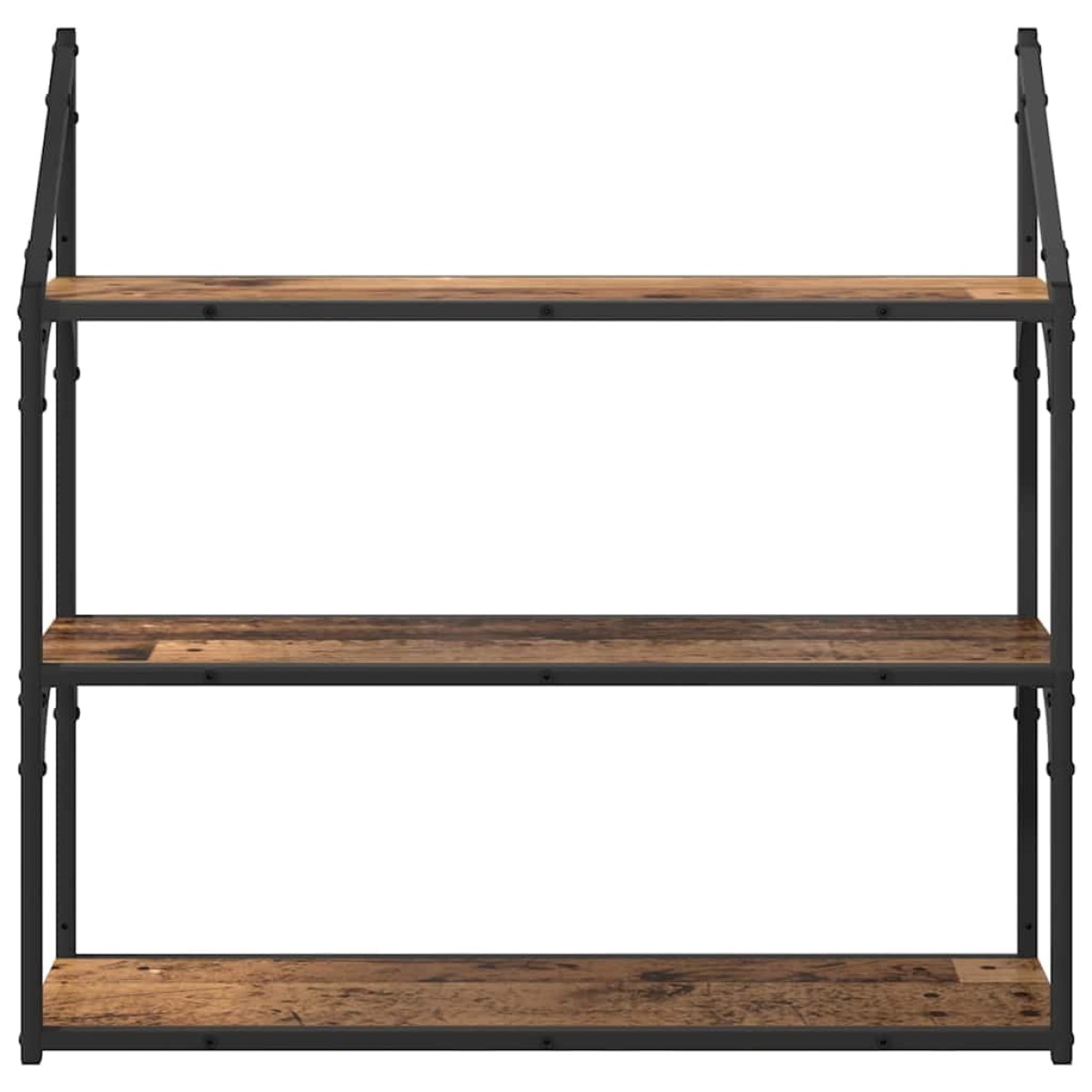 vidaXL Ράφι Τοίχου Επιτοίχιο Παλιό Ξύλο 80 x 21 x 78,5 cm