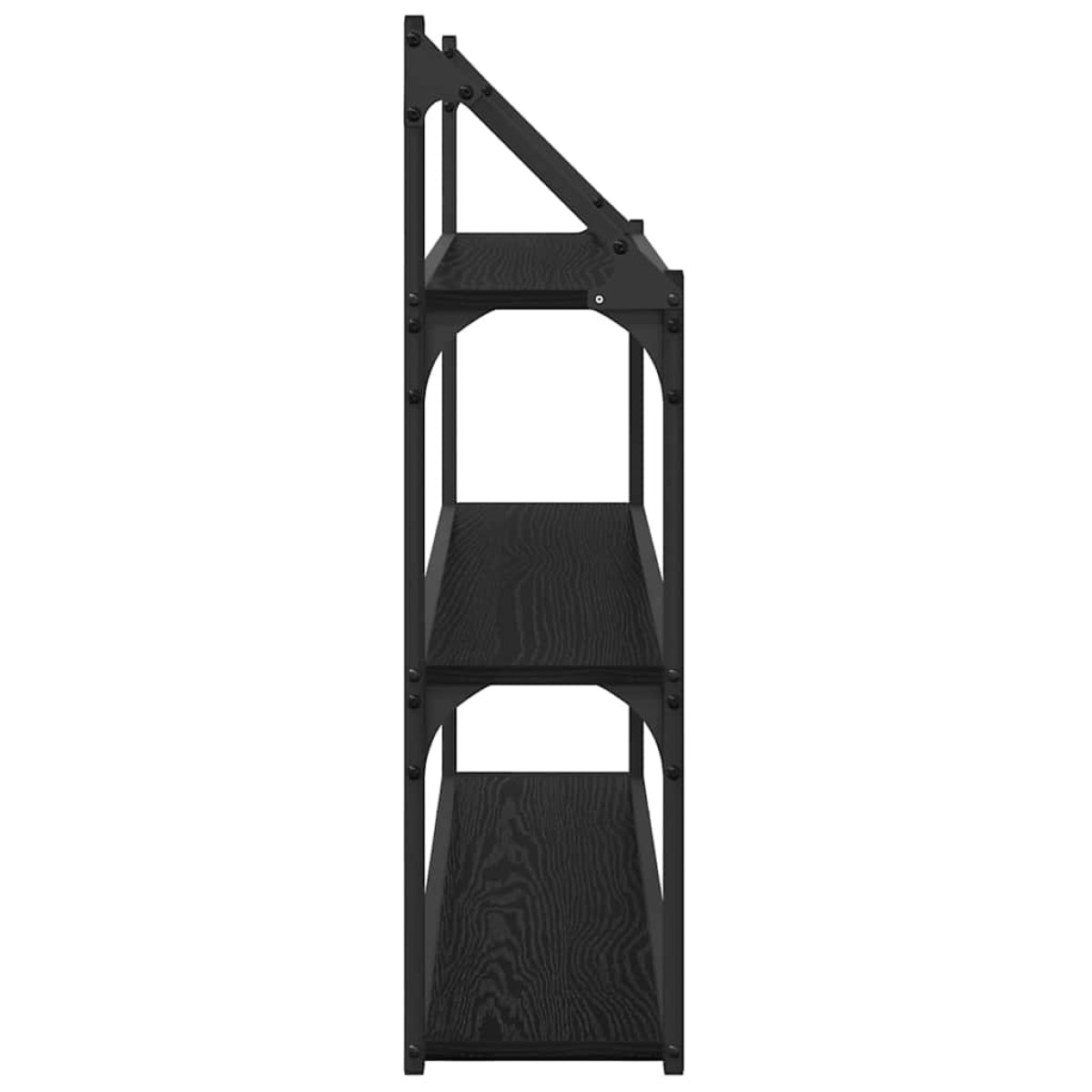 vidaXL Ράφι Τοίχου Επιτοίχιο Μαύρη Οξυά 80 x 21 x 78,5 cm