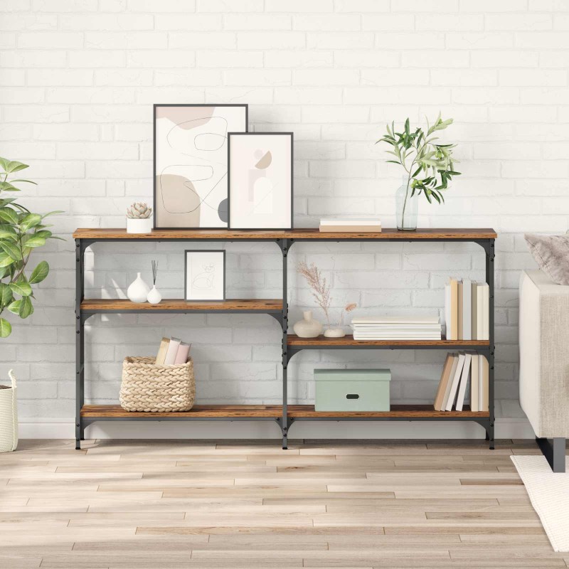 vidaXL Τραπέζι κονσόλας Παλιό ξύλο 150 x 29 x 76,5 εκ
