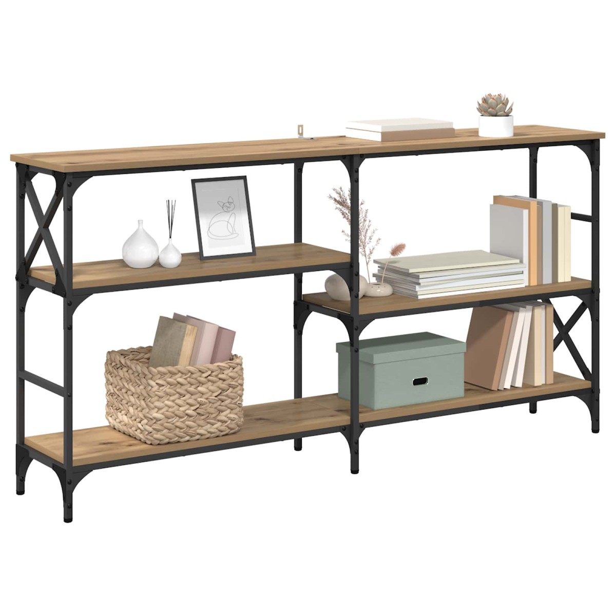 vidaXL Τραπέζι κονσόλας Artisan Oak 150 x 29 x 76,5 εκ