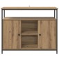 vidaXL Πλαϊνό γραφείο Artisan Oak 100 x 35 x 80 εκ. Επεξεργασμένο Ξύλο