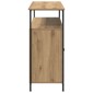 vidaXL Πλαϊνό γραφείο Artisan Oak 100 x 35 x 80 εκ. Επεξεργασμένο Ξύλο