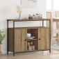 vidaXL Πλαϊνό γραφείο Artisan Oak 100 x 35 x 80 εκ. Επεξεργασμένο Ξύλο