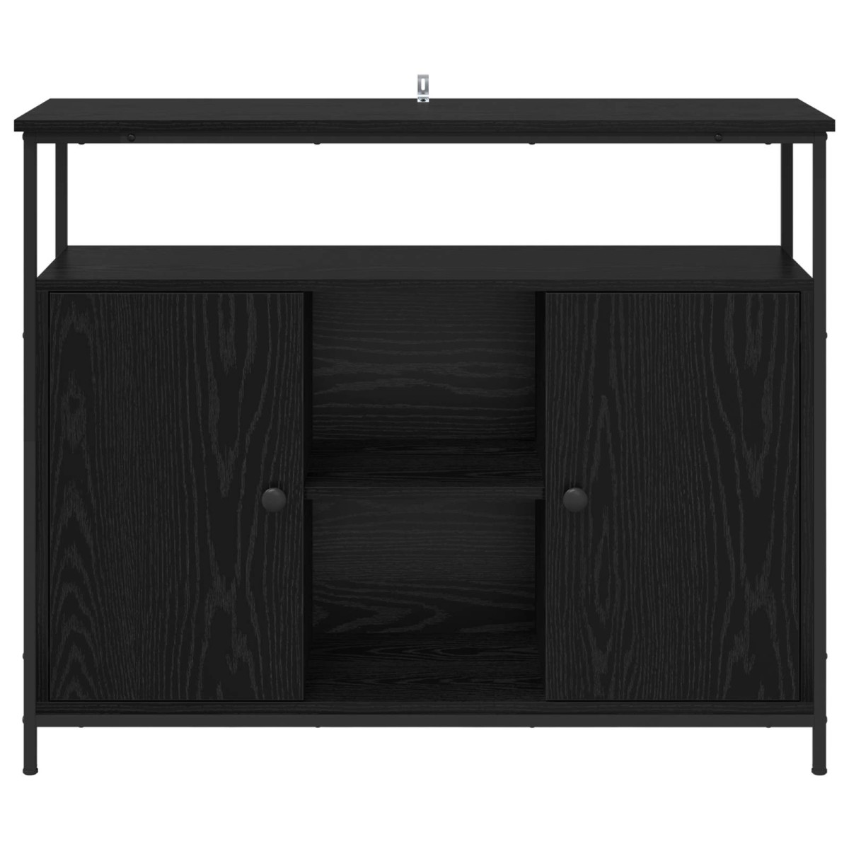 vidaXL Πλαϊνό γραφείο Μαύρη Οξυά 100 x 35 x 80 εκ. Επεξεργασμένο Ξύλο