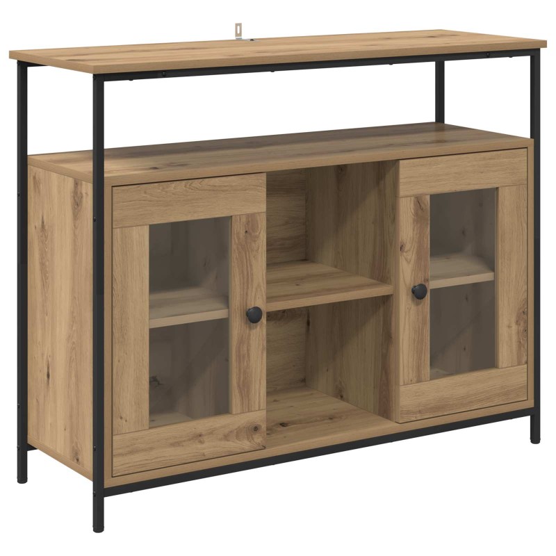 vidaXL Πλαϊνό γραφείο Artisan Oak 100 x 35 x 80 εκ. Επεξεργασμένο Ξύλο