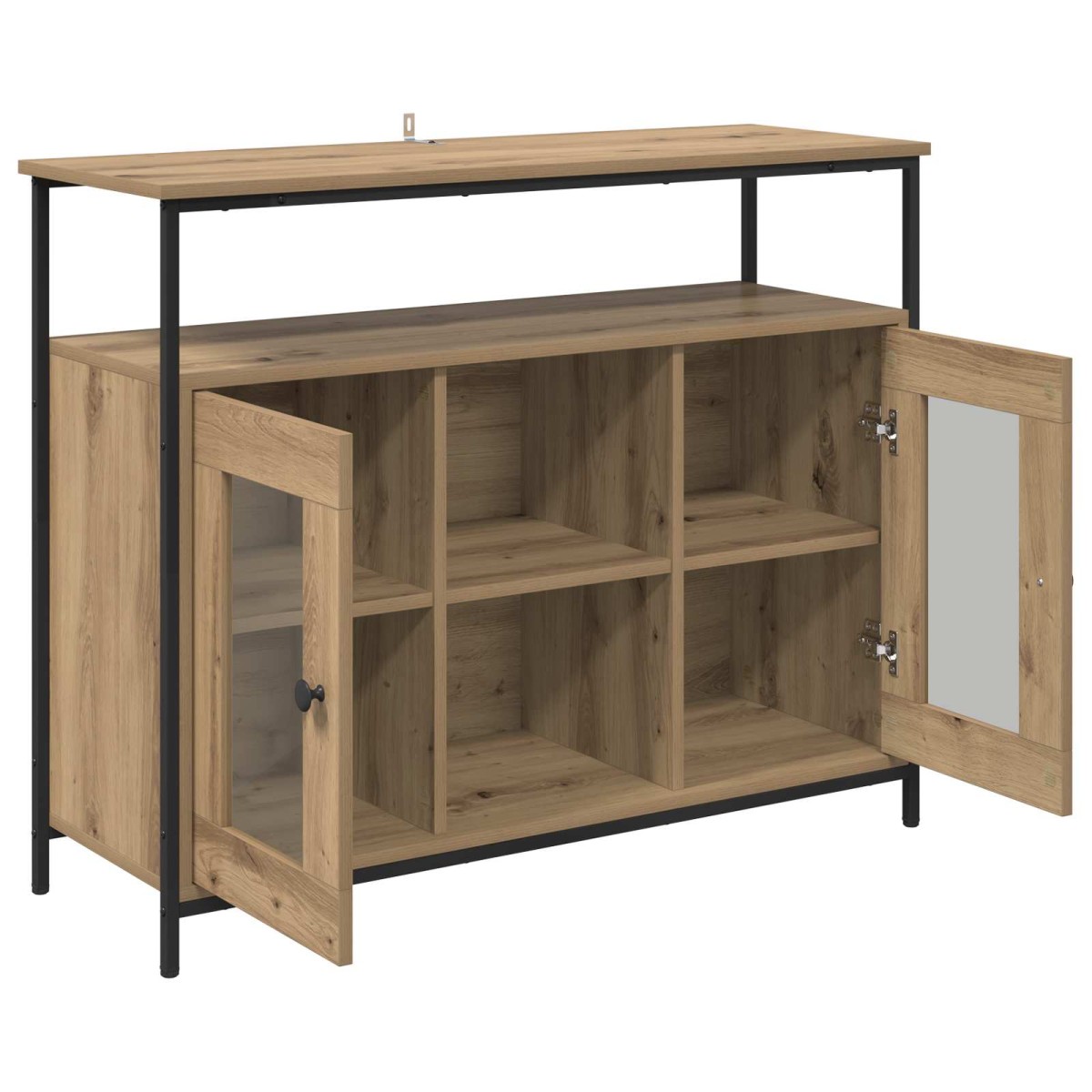 vidaXL Πλαϊνό γραφείο Artisan Oak 100 x 35 x 80 εκ. Επεξεργασμένο Ξύλο