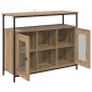 vidaXL Πλαϊνό γραφείο Artisan Oak 100 x 35 x 80 εκ. Επεξεργασμένο Ξύλο