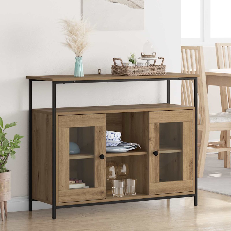 vidaXL Πλαϊνό γραφείο Artisan Oak 100 x 35 x 80 εκ. Επεξεργασμένο Ξύλο