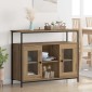 vidaXL Πλαϊνό γραφείο Artisan Oak 100 x 35 x 80 εκ. Επεξεργασμένο Ξύλο