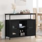 vidaXL Πλαϊνό γραφείο Μαύρη Οξυά 100 x 35 x 80 εκ. Επεξεργασμένο Ξύλο