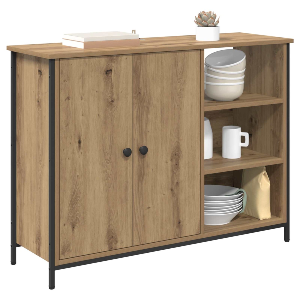vidaXL Πλαϊνό γραφείο Artisan Oak 100 x 33 x 75 εκ Επεξεργασμένο Ξύλο