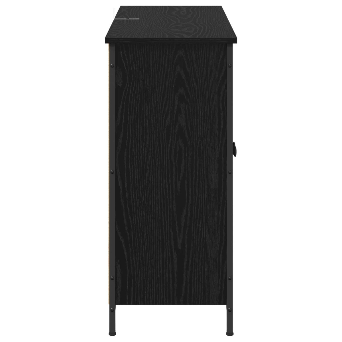 vidaXL Πλαϊνό γραφείο Μαύρη Οξυά 100 x 33 x 75 εκ Επεξεργασμένο Ξύλο