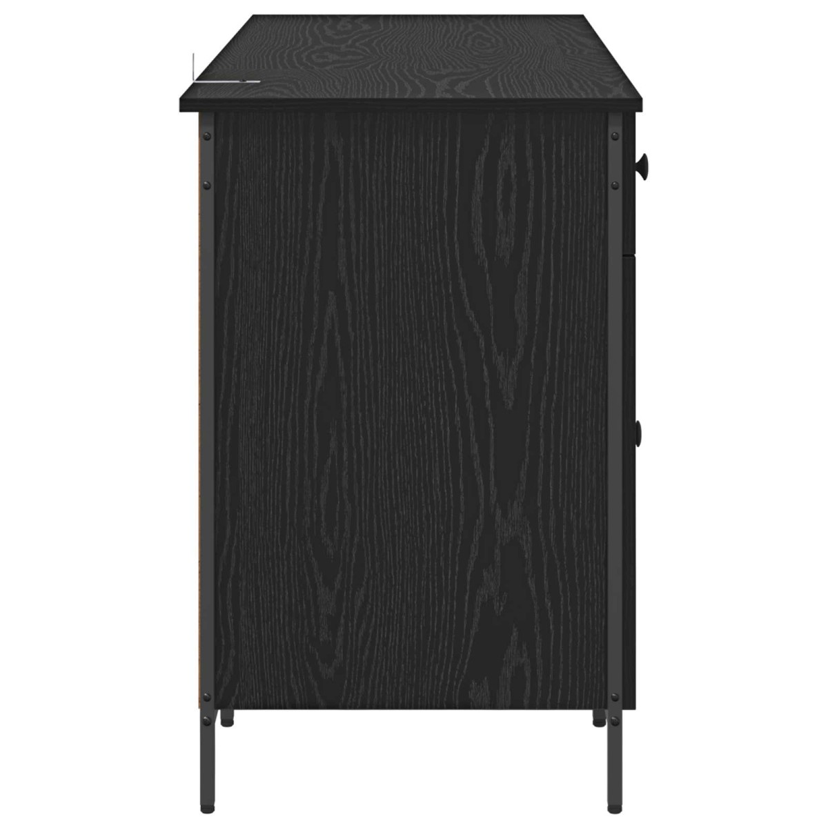 vidaXL Γραφείο Υπολογιστή Μαύρη Οξυά 131 x 48 x 75 εκ.
