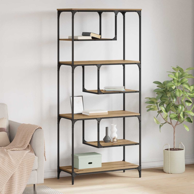 vidaXL Βιβλιοθήκη 6 επιπέδων 81 x 36 x 176 εκ Επεξεργασμένο Ξύλο
