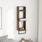 vidaXL Ράφι Τοίχου Επιτοίχιο Παλιό Ξύλο 30 x 25 x 100 cm