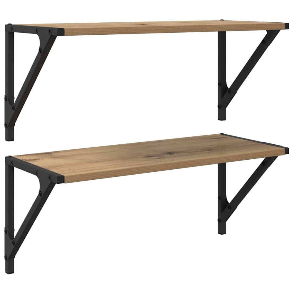 vidaXL Ράφια Τοίχου Επιτοίχιο 2 τμχ. Artisan Oak 60 x 25 x 25,5 cm
