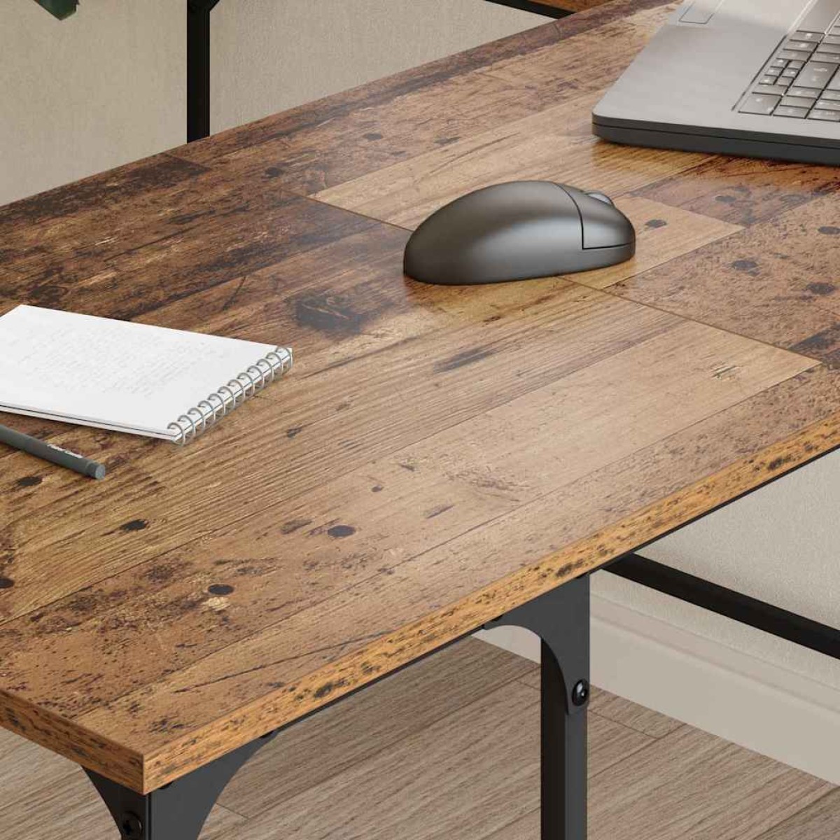 vidaXL Γραφείο Παλιό Ξύλο 139 x 139 x 75 εκ. Επεξεργασμένο Ξύλο