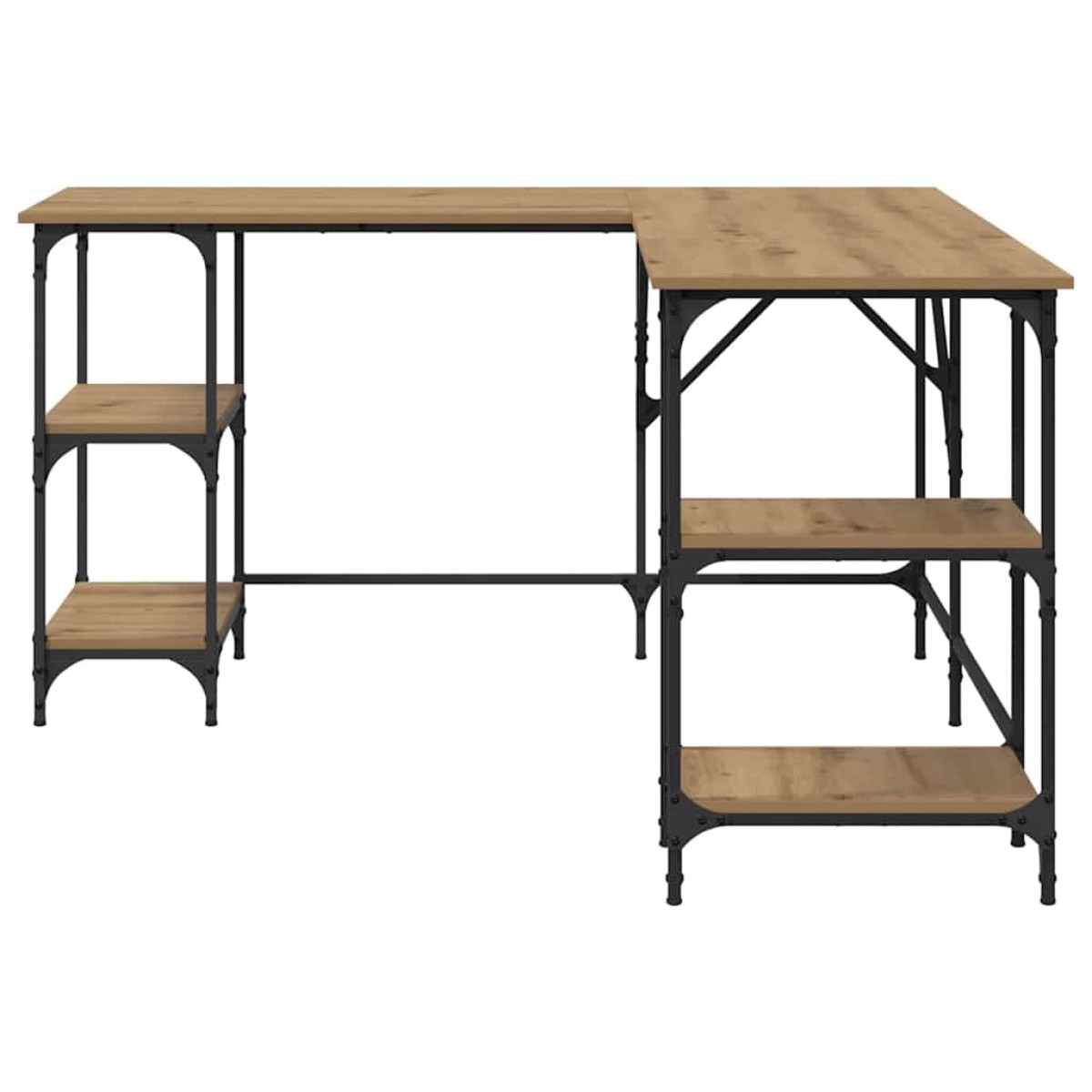 vidaXL Γραφείο Artisan Oak 139 x 139 x 75 εκ. Επεξεργασμένο Ξύλο