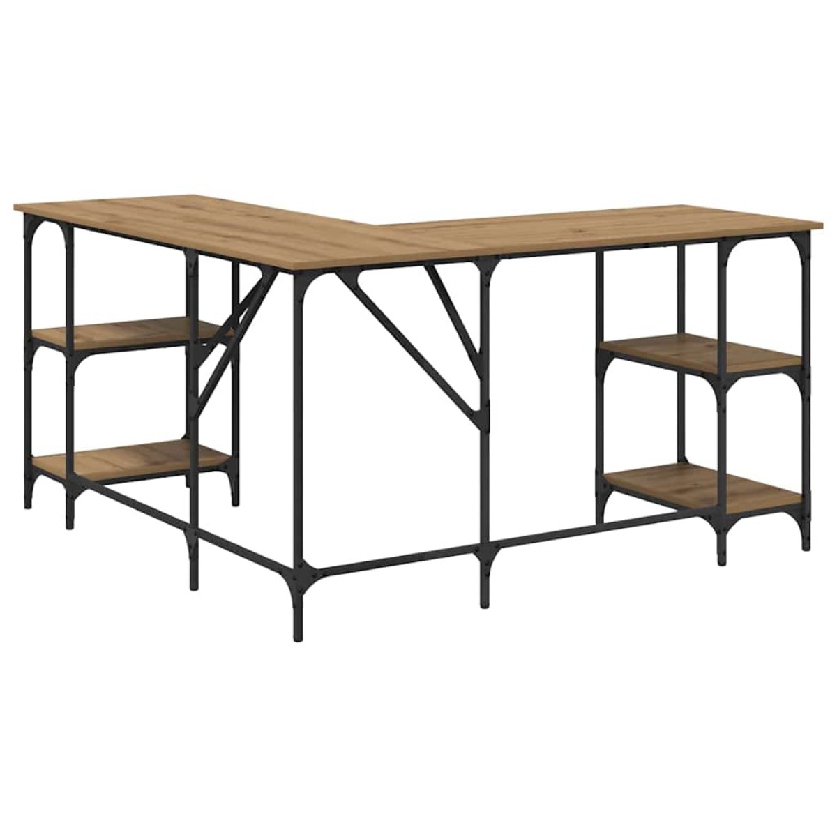 vidaXL Γραφείο Artisan Oak 139 x 139 x 75 εκ. Επεξεργασμένο Ξύλο