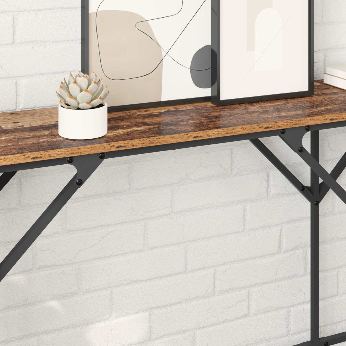 vidaXL Τραπέζι κονσόλας Παλιό Ξύλο 180 x 30 x 75 εκ Επεξεργασμένο Ξύλο