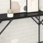 vidaXL Τραπέζι κονσόλας Μαύρη Οξυά 180 x 30 x 75 εκ Επεξεργασμένο Ξύλο