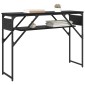 vidaXL ΤραπέζιΚονσόλας Μαύρη Οξυά Επεξεργασμένο Ξύλο 105x30x75εκ.