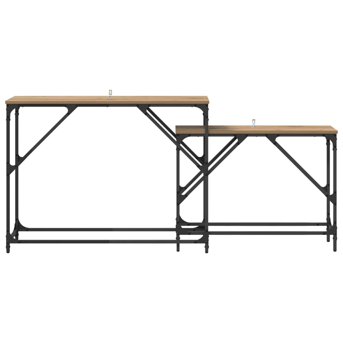 vidaXL Τραπέζι κονσόλας 2 τμχ. Artisan Oak 100 x 28 x 75 εκ.
