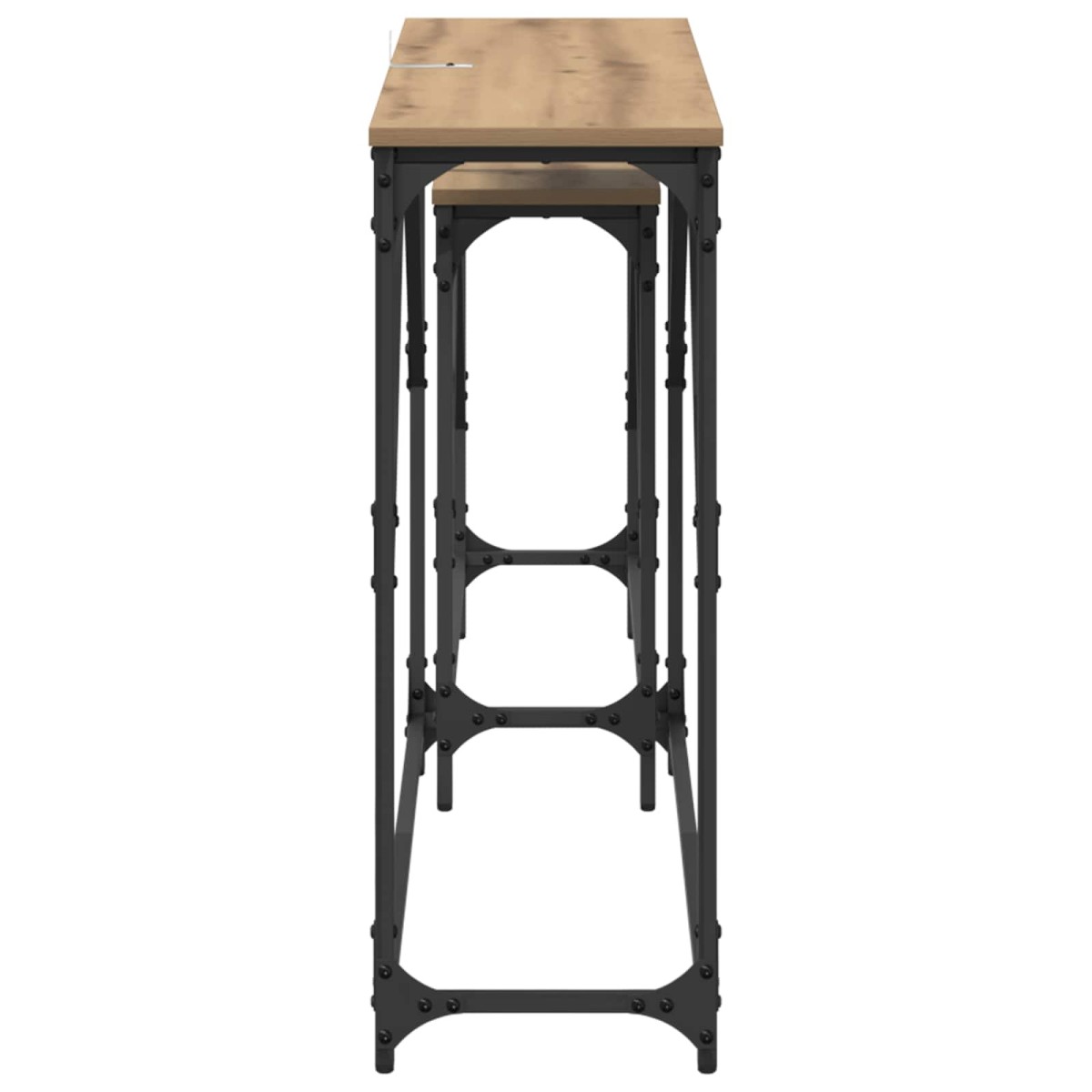 vidaXL Τραπέζι κονσόλας 2 τμχ. Artisan Oak 100 x 28 x 75 εκ.