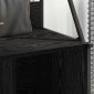 vidaXL Ράφι Ρούχων Μαύρη Οξυά 100 x 41 x 184 εκ Επεξεργασμένο Ξύλο