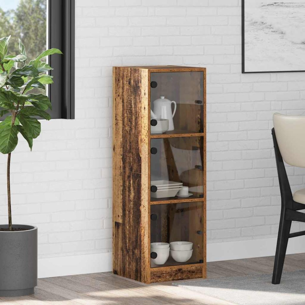 vidaXL Highboard Παλιό Ξύλο 35 x 37 x 109 εκ Επεξεργασμένο Ξύλο