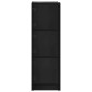 vidaXL Highboard Μαύρη Οξυά 35 x 37 x 109 εκ Επεξεργασμένο Ξύλο