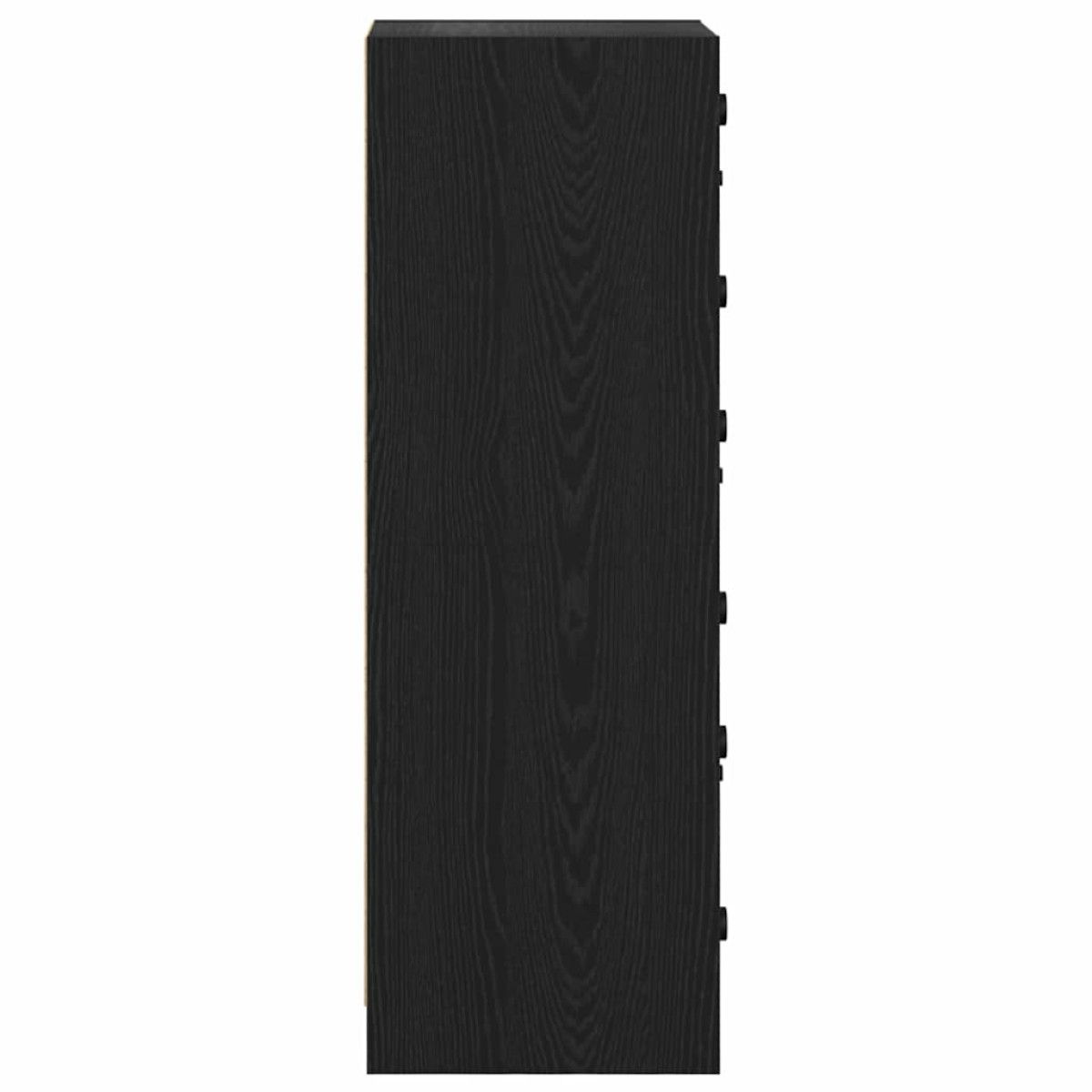 vidaXL Highboard Μαύρη Οξυά 35 x 37 x 109 εκ Επεξεργασμένο Ξύλο