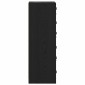 vidaXL Highboard Μαύρη Οξυά 35 x 37 x 109 εκ Επεξεργασμένο Ξύλο