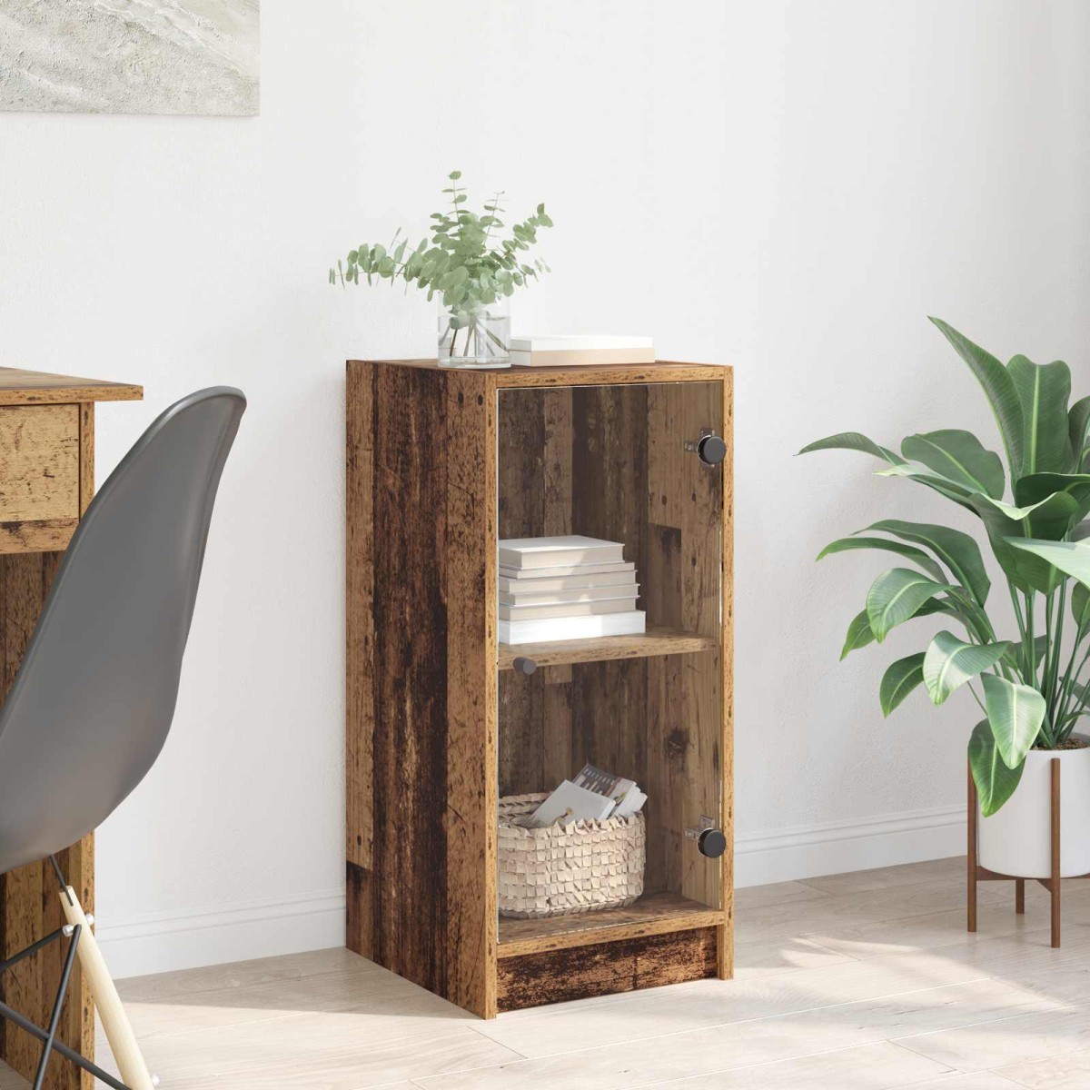 vidaXL Πλαϊνό γραφείο Παλαιό ξύλο 35 x 37 x 76 εκ Επεξεργασμένο Ξύλο