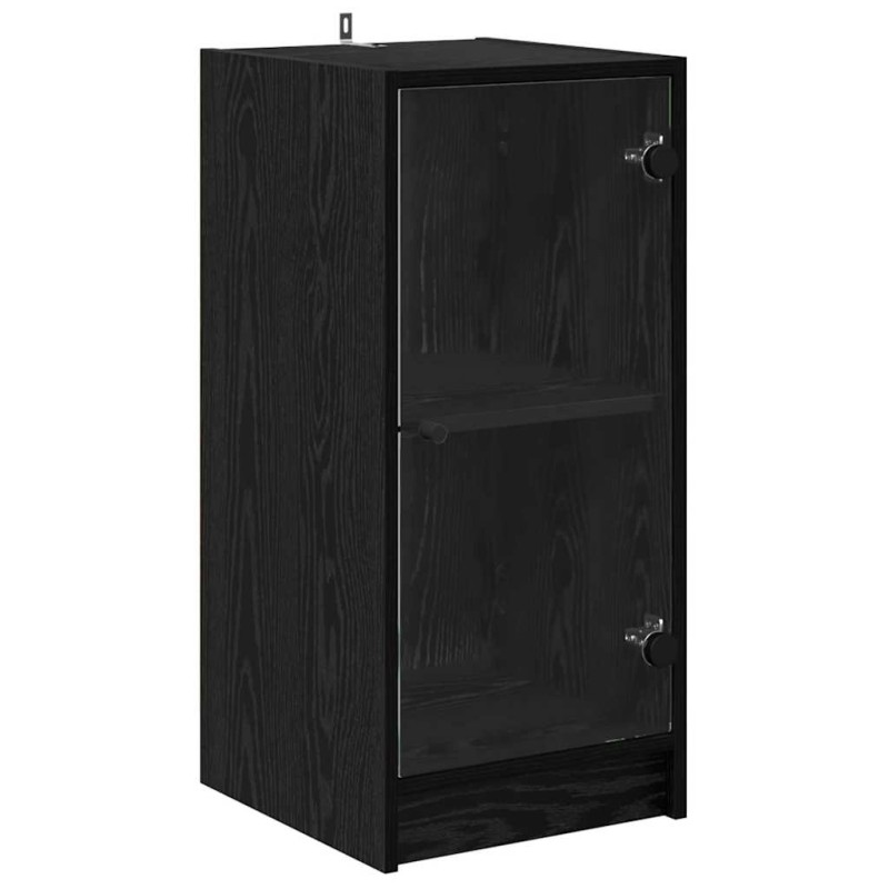 vidaXL Πλαϊνό γραφείο Μαύρη δρυς 35 x 37 x 76 εκ Επεξεργασμένο Ξύλο