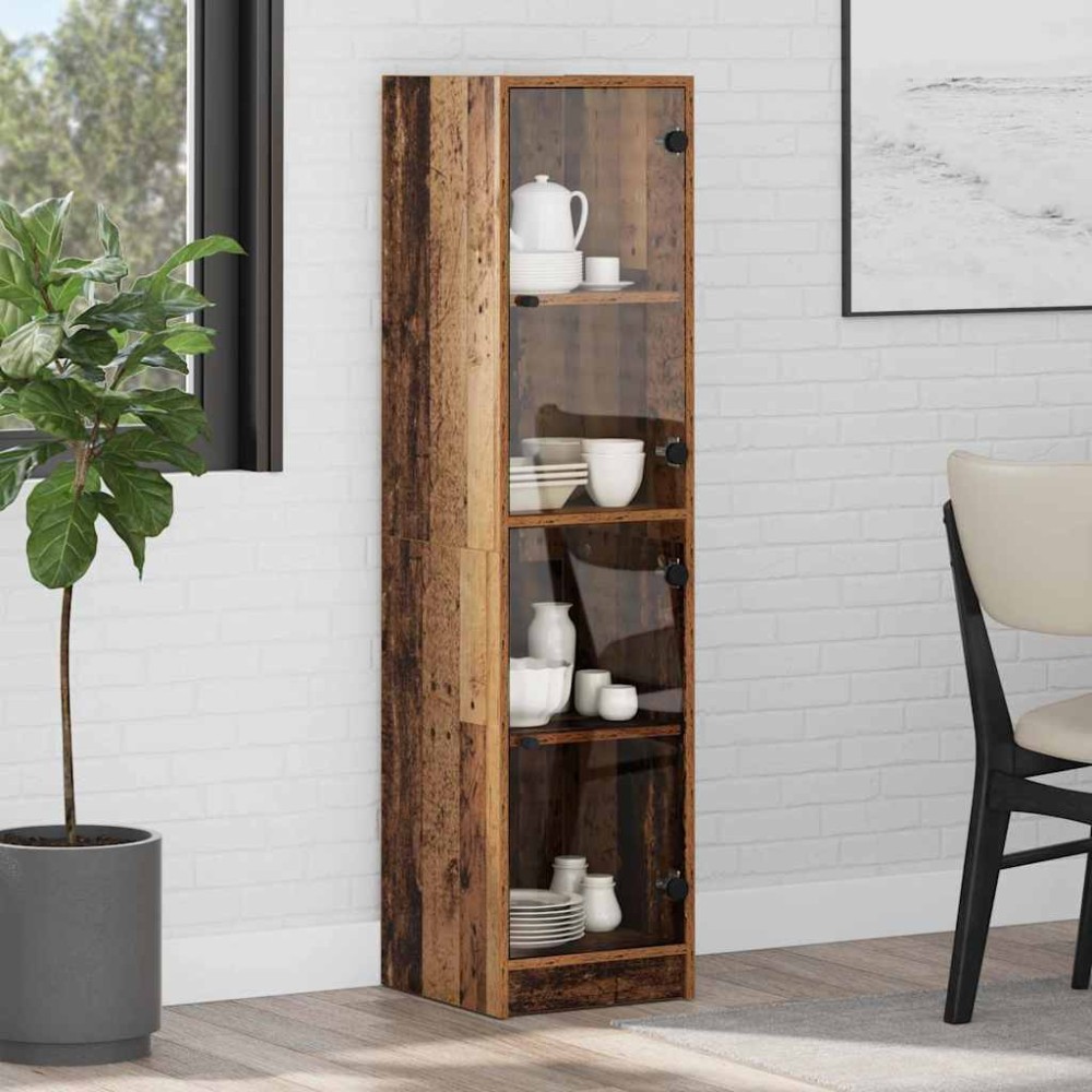 vidaXL Highboard Παλιό Ξύλο 35 x 37 x 142 εκ Επεξεργασμένο Ξύλο