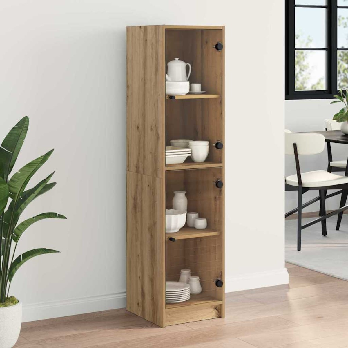 vidaXL Highboard Artisan Oak 35 x 37 x 142 εκ Επεξεργασμένο Ξύλο