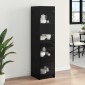 vidaXL Highboard Μαύρη Οξυά 35 x 37 x 142 εκ Επεξεργασμένο Ξύλο